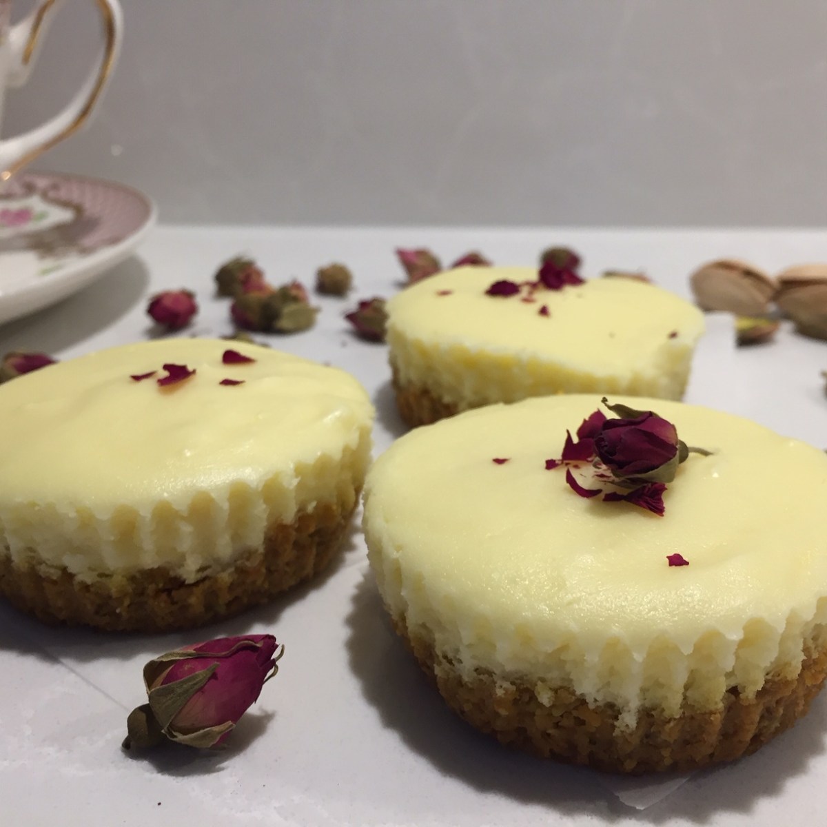 ROSEWATER PISTACHIO CHEESECAKE&nbsp;CUPS